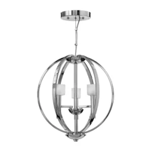 Hinkley Fredrick Ramond Mondo 3 Light Chandelier Polished Chrome