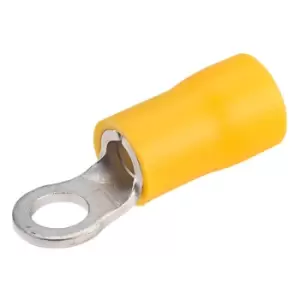 TruConnect Yellow 4mm Ring Terminal Pack of 100