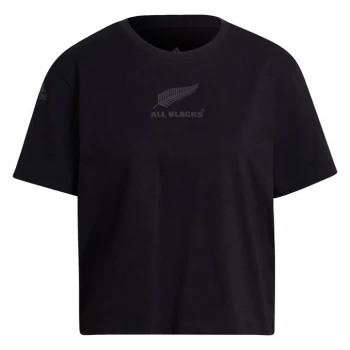 adidas All Blacks Lifestyle Crop T-Shirt Womens - Black