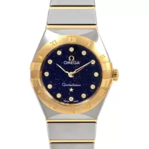 Constellation Manhattan Quartz 25mm Quartz Blue Dial Yellow Gold Ladies Watch