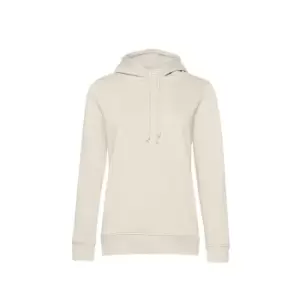 B&C Womens/Ladies Organic Hoodie (L) (Off White)