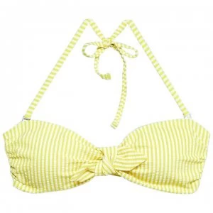 Jack Wills Coltrop Halter Twist Bandeau Top - Yellow