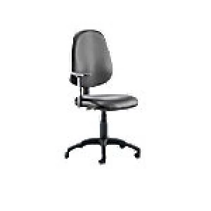 Task Operator Chair Eclipse II Lever Black Vinyl With Height Adjustable Arms