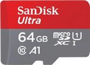 SanDisk Ultra 64GB microSDXC Memory Card + SD Adapter with A1 App Performance Up to 120 MB/s, Class 10, U1