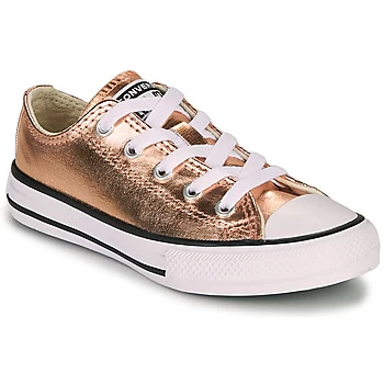 Converse CHUCK TAYLOR ALL STAR METALLIC CANVAS OX Girls Childrens Shoes Trainers in Pink,9.5 toddler,10 kid,11.5 kid,12 kid,13 kid,1.5 kid,2.5