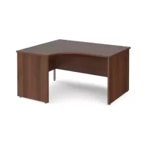 Office Desk Left Hand Corner Desk 1400mm Walnut Top And Panel End Leg Maestro 25