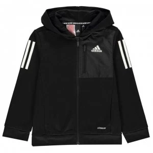 adidas Boys Aeroready Full Zip Track Top Hoodie - Black