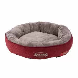 Scruffs Tramps Thermal 50cm Ring Pet Bed - Burgundy