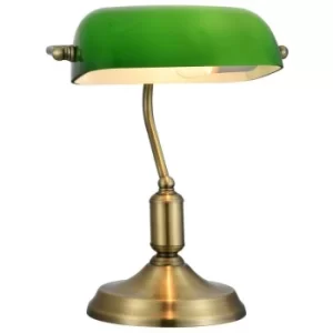 Kiwi Table Banker Lamp Brass, 1 Light, E27