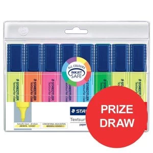 Staedtler Textsurfer Classic 364 2.5 4.7mm Highlighter Pens Assorted Colours 1 x Pack of 6 with 2 FREE Assorted Highlighter