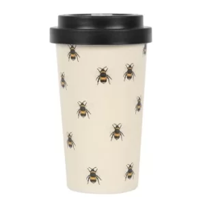 All over Bee Bamboo Mug with Sleeve