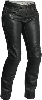 Halvarssons Seth Ladies Motorcycle Leather Pants, black, Size 46 for Women, black, Size 46 for Women