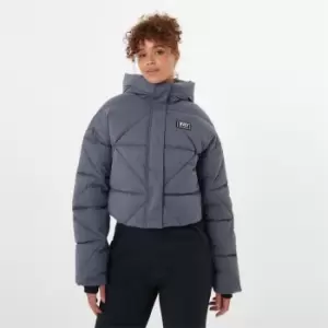 Jack Wills Large Diamond Puffer Jacket - Grey