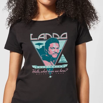 Star Wars Lando Rock Poster Womens T-Shirt - Black - XL