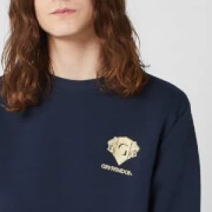 Harry Potter Gryffindor Unisex Embroidered Sweatshirt - Navy - 3XL