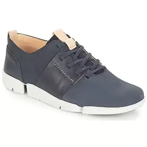 Clarks Tri Caitlin womens Shoes Trainers in Blue,4,4.5