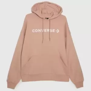 Converse Oversized Hoodie In Pale Pink