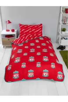 Liverpool FC 4.5 Tog Coverless Reversible Single Duvet Set - Red - Football