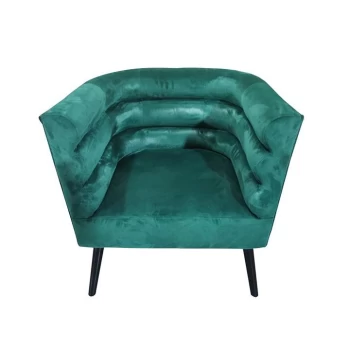 Stanford Home Home Velvet Armchair - Square Green