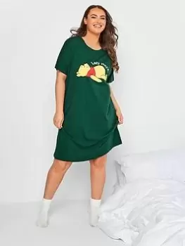 Yours Lazy Days Winnie Sleep Tee - Green, Size 18-20, Women