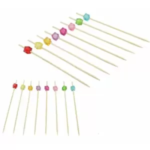 Bamboo Multicoloured Cocktail Sticks Multi - Pukkr