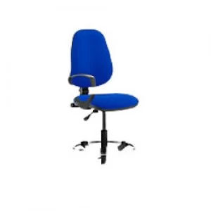 Task Office Chair Eclipse I Lever Blue With Fabric Loop Arms And Hi Rise Draughtsman Kit