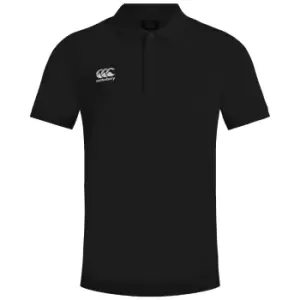 Canterbury Mens Waimak Short Sleeve Pique Polo Shirt (S) (Black)