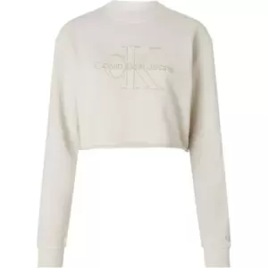 Calvin Klein Jeans Embroidered Monologo Sweatshirt - Beige