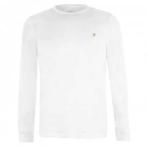 Farah Vintage Long Sleeve Dennis T Shirt - White 104