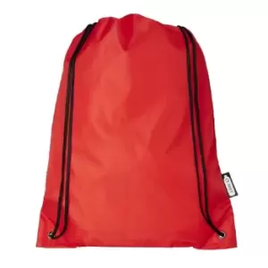 Bullet Oriole Recycled Drawstring Backpack (One Size) (Red)