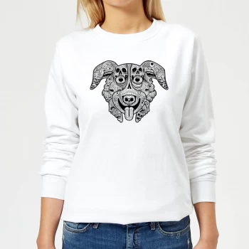 Mr Pickles Pattern Face Womens Sweatshirt - White - L