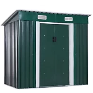 OutSunny Metal Garden Shed Outdoors Water proof Deep Green 1320 mm x 2020 mm x 1800 mm