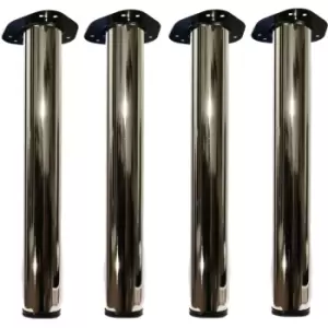 Table Leg Metal 60mm x 710mm Chrome - Pack of 4