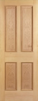 Wickes Denham Internal 4 Panel Oak Veneer Fire Door - 1981x838mm