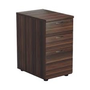 Walnut 3 Drawer Desk High Pedestal D600 KF78948