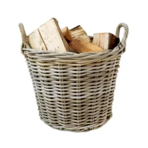 Round Kubu Log Basket