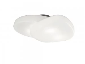 Ceiling 4 Light E27 Outdoor IP44, Matt White, Opal White