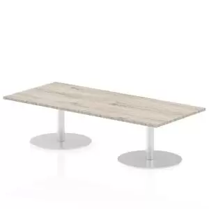 Italia Poseur Table Rectangle 1800800 Top 475 High Grey Oak