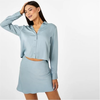 Jack Wills Eco Satin Shirt - Soft Green