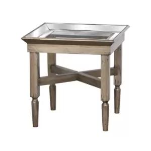 Metal Side Table with Glass Top - Astor