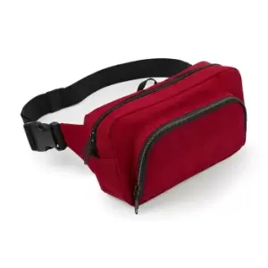 BagBase Organiser Belt / Waistpack Bag (2.5 Litres) (Pack of 2) (One Size) (Classic Red)