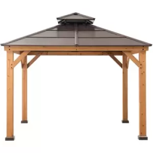 Sunjoy - Cedar wood Gazebo paps in Brown - 335cm x 335cm