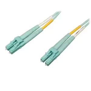 Tripp Lite N820-01M-OM4 10Gb/100Gb Duplex Multimode 50/125 OM4 LSZH Fiber Patch Cable (LC/LC) - Aqua 1M (3 ft.)