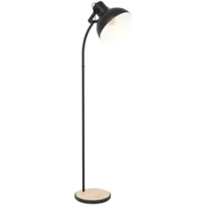 Lubenham Task Floor Lamp Black, Brown - Eglo