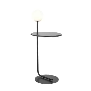 Frosinone Complete Floor Lamp, Matt Black, Matt Opal Glass