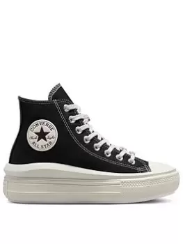 Converse Chuck Taylor All Star Move- Hi, Black, Size 8, Women