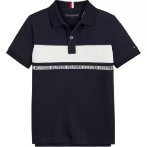 Tommy Hilfiger TAPE POLO S/S - Blue