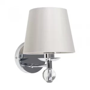 Bryantt K9 Crystal Chrome Wall Light With GreyShade