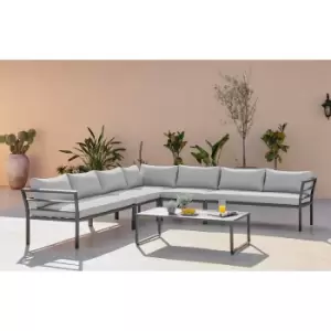 Furniture Box FurnitureBox Montenegro Outdoor Sofa Set 6-8 Seat Grey