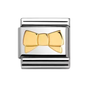 Nomination Classic Glitter Nights Gold Bow Charm